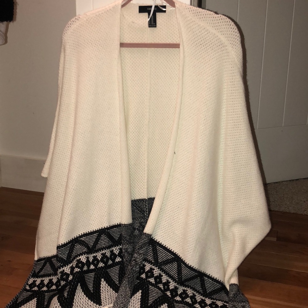 Forever 21 Cardigan with aztec print on lower half
